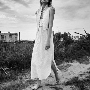 ZARA  Ecru Limited Edition Strappy Dress Sz M